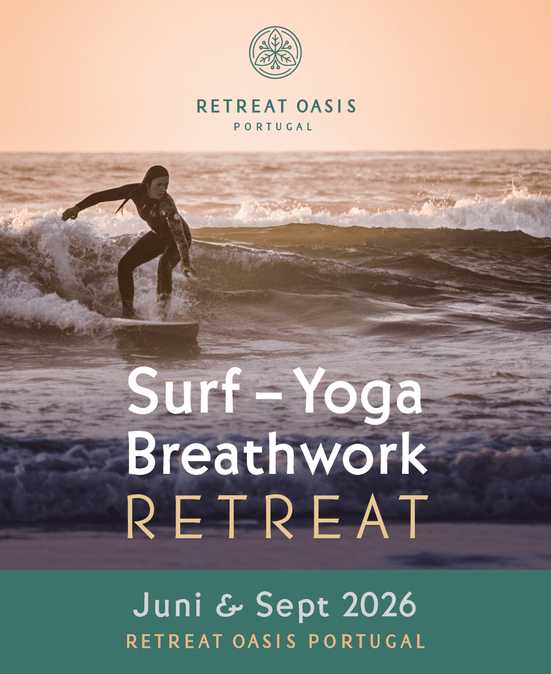 Best Surf Retreat with Yoga Breathtwork in Portugl 2026 de Bestes Surf Retreat mit Yoga Breathwork Juni - September 2026 in Portugal