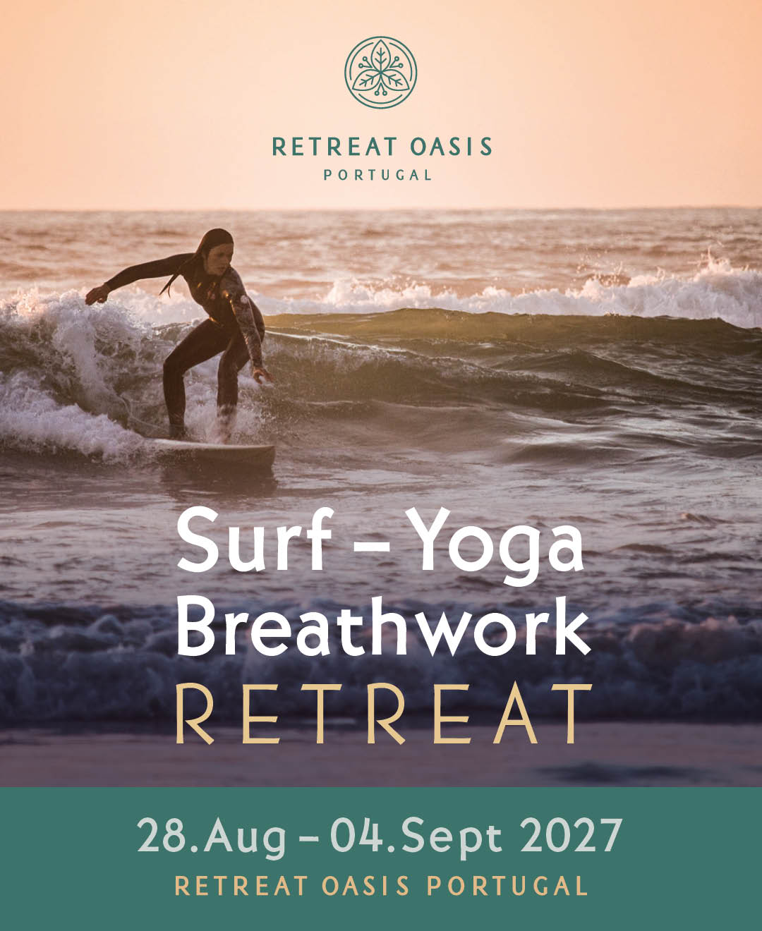 Best Surf Retreat with Yoga Breathtwork in Portugl 2027 Bestes Surf Retreat mit Yoga Breathwork Aug Sept 2027 in Portugal
